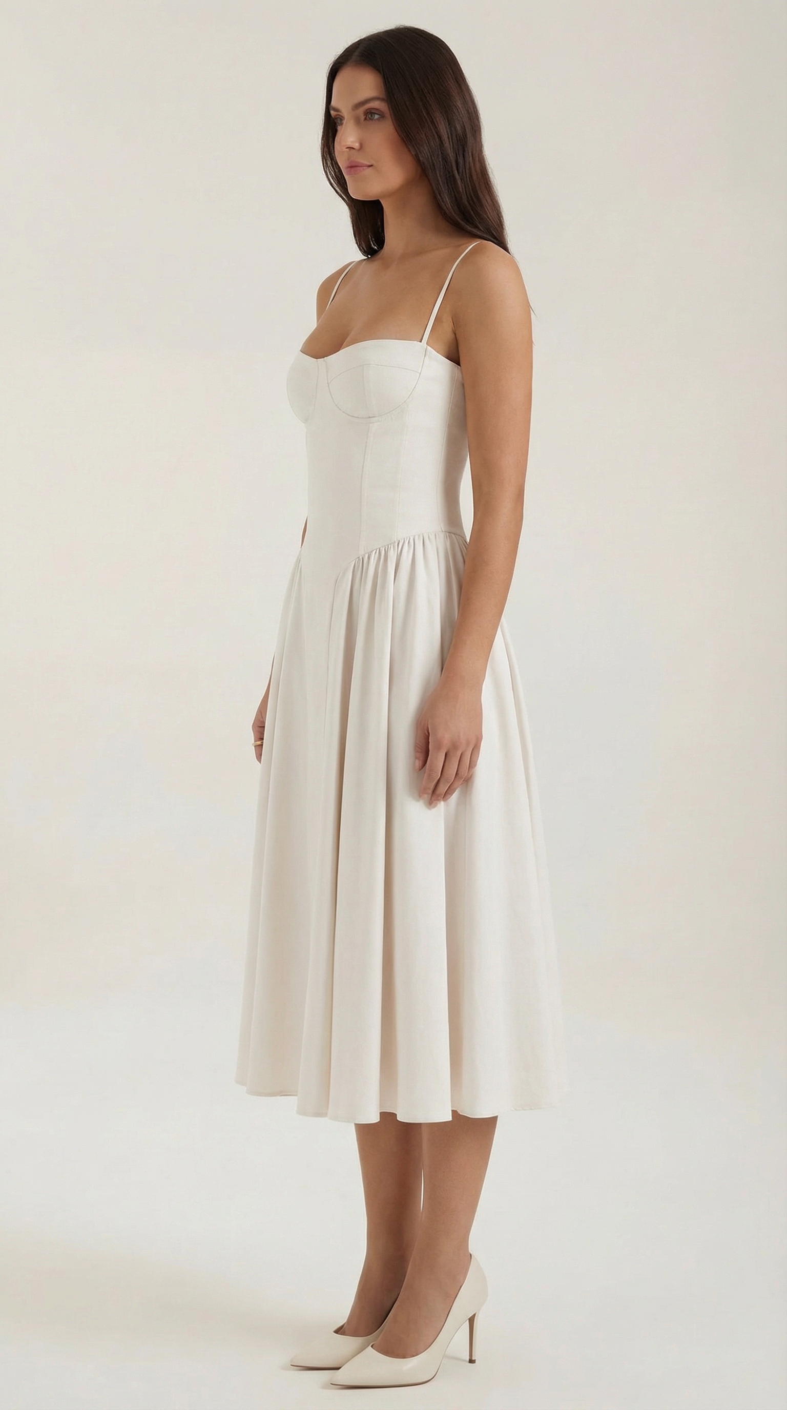 Ulva Floral Corset Midi Dress