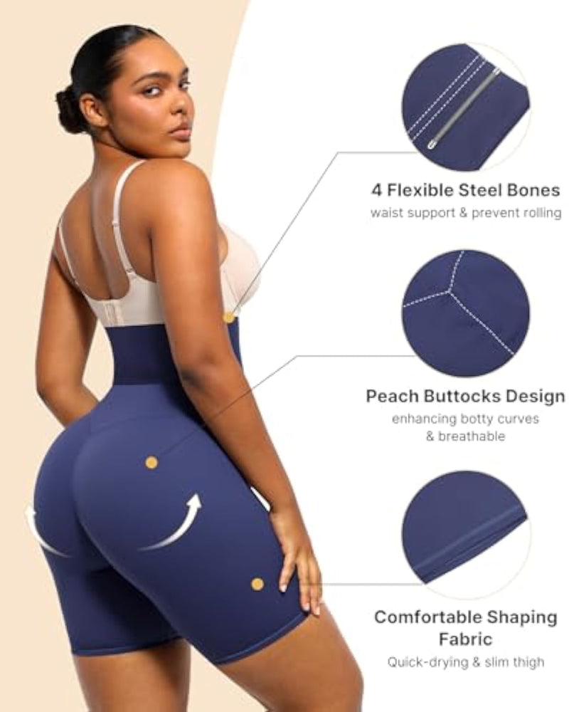 Women High Waist Leggings Tummy Control ElasticFuse Waistband Shaping Leggings Waist Trainer Yoga Pants
